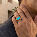 Prestige Turquoise Signet Ring – Gold Vermeil 925 Sterling Silver