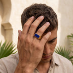 Prestige Lapis Lazuli Signet Ring – Gold Vermeil 925 Sterling Silver