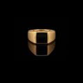 Classic Black Onyx Signet Ring – Gold Vermeil 925 Sterling Silver