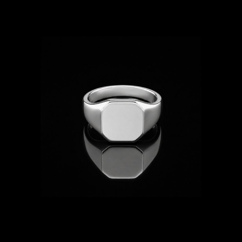 Classic Plain Signet Ring – 925 Sterling Silver