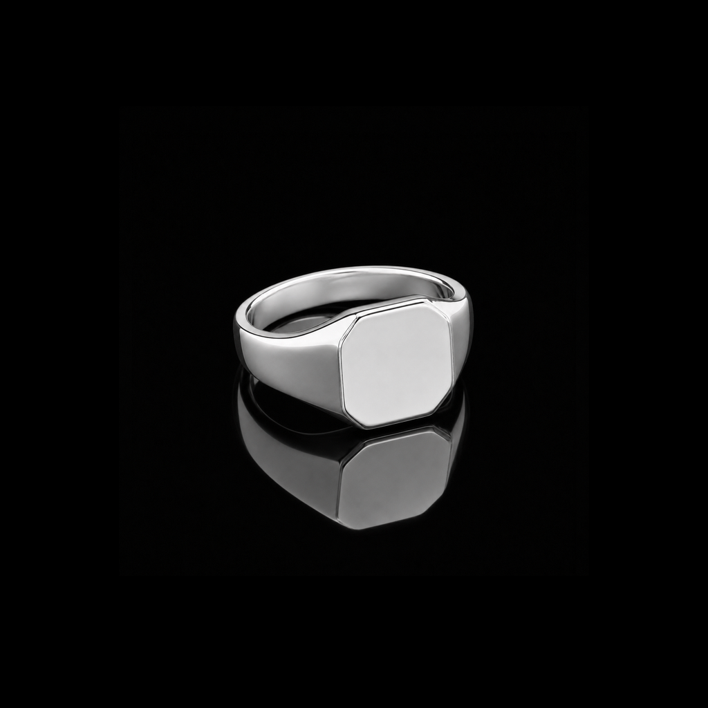 Classic Plain Signet Ring – 925 Sterling Silver