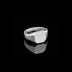 Classic Plain Signet Ring – 925 Sterling Silver