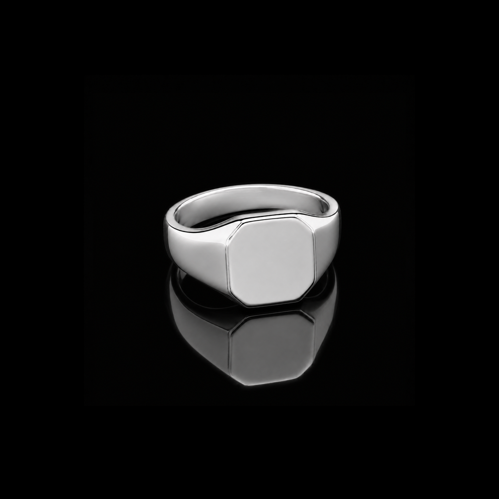 Classic Plain Signet Ring – 925 Sterling Silver