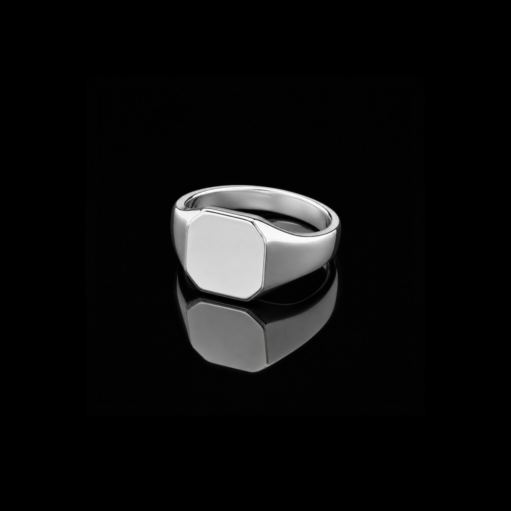 Classic Plain Signet Ring – 925 Sterling Silver