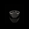 Classic Black Rhodium Signet Ring – 925 Sterling Silver