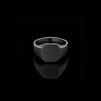 Classic Black Rhodium Signet Ring – 925 Sterling Silver