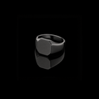 Classic Black Rhodium Signet Ring – 925 Sterling Silver