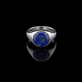 Monarch Lapis Lazuli Signet Ring – 925 Sterling Silver