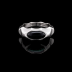 Riven Black Onyx Signet Ring – 925 Sterling Silver