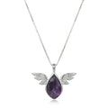 Celestial Wing Amethyst Pendant – 925 Sterling Silver