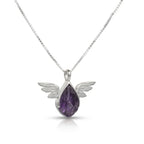 Celestial Wing Amethyst Pendant – 925 Sterling Silver
