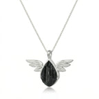 Midnight Wing Onyx Pendant – 925 Sterling Silver