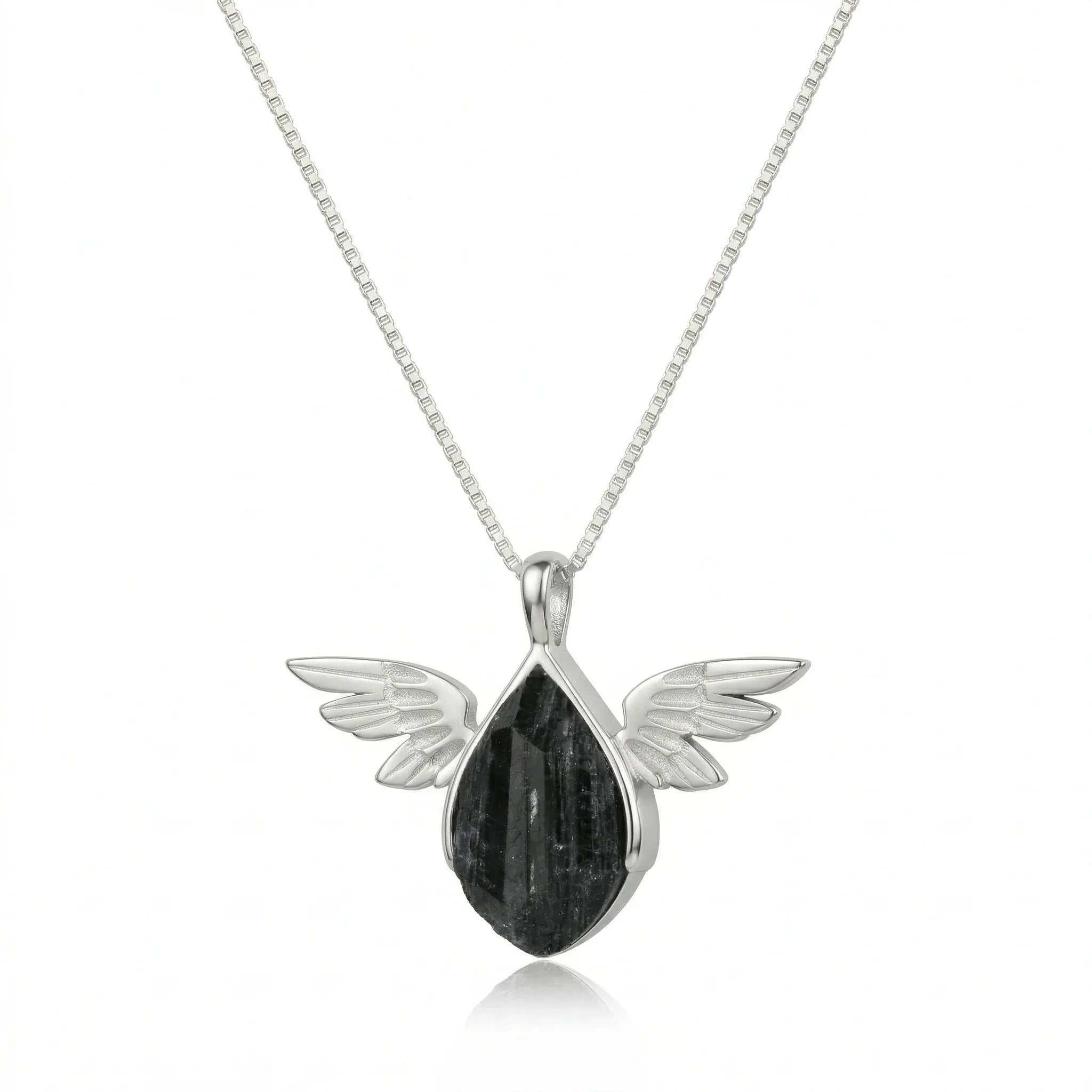 Midnight Wing Onyx Pendant – 925 Sterling Silver