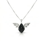 Midnight Wing Onyx Pendant – 925 Sterling Silver