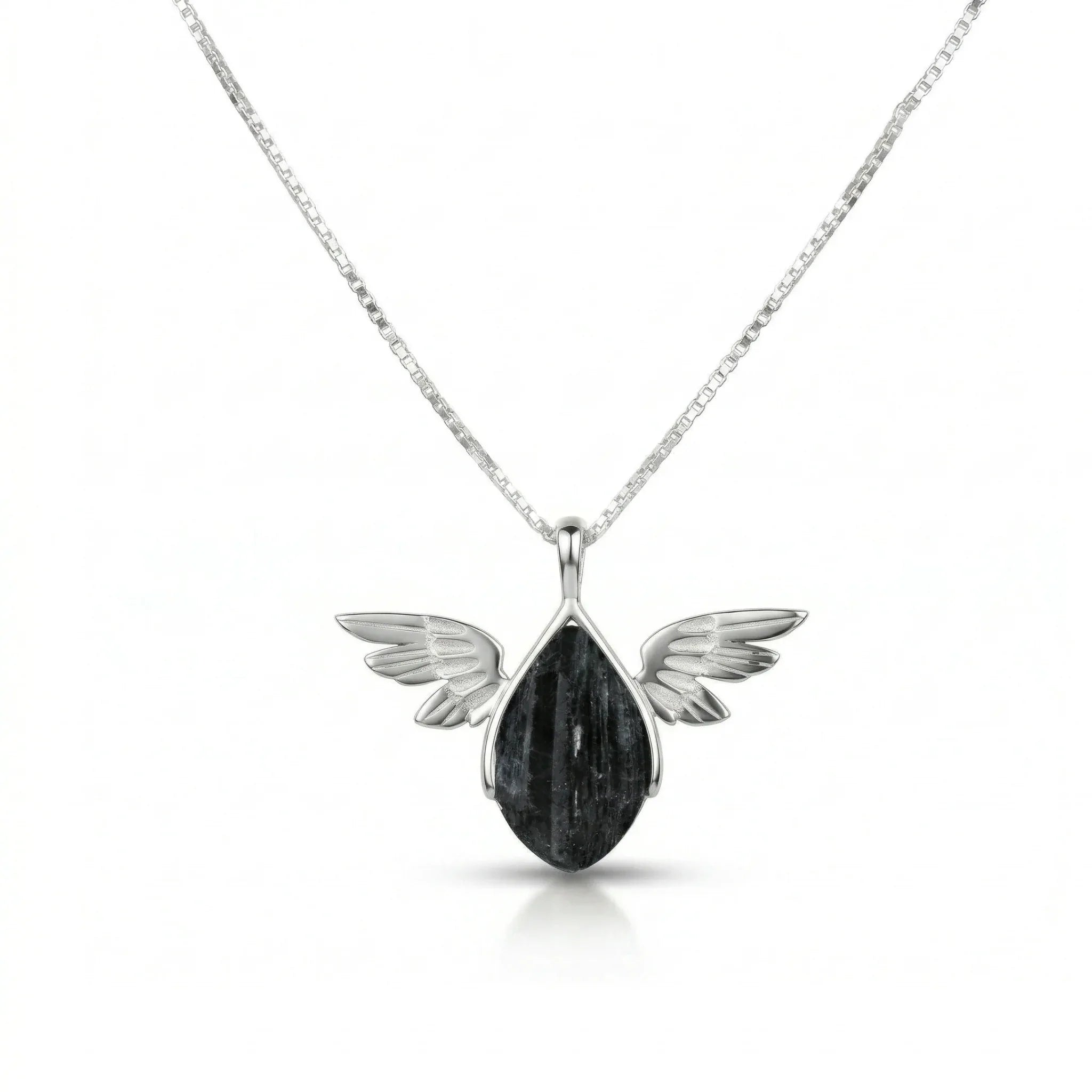 Midnight Wing Onyx Pendant – 925 Sterling Silver