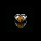 Monarch Tiger Eye Signet Ring – 925 Sterling Silver