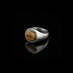 Monarch Tiger Eye Signet Ring – 925 Sterling Silver