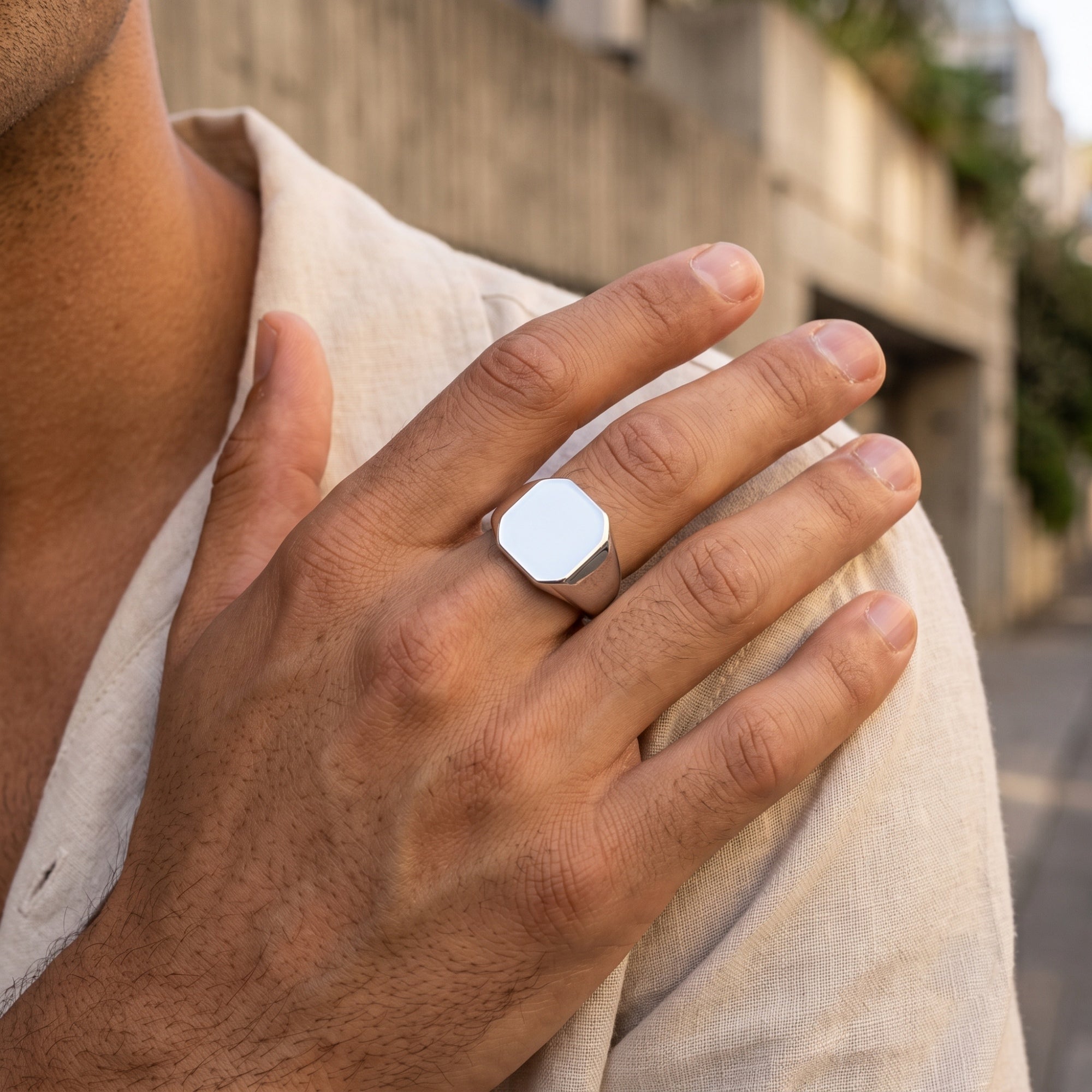 Classic Plain Signet Ring – 925 Sterling Silver