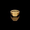 Classic Gold Signet Ring – 925 Sterling Silver