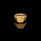 Classic Gold Signet Ring – 925 Sterling Silver
