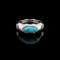 Riven Turquoise Signet Ring – 925 Sterling Silver