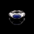 Riven Lapis Lazuli Signet Ring – 925 Sterling Silver