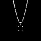 Black Onyx Octagon Pendant – 925 Sterling Silver