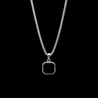Black Onyx Octagon Pendant – 925 Sterling Silver