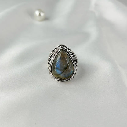 Labradorite Gemstone 925 Sterling Silver Statement Ring Gift For Her