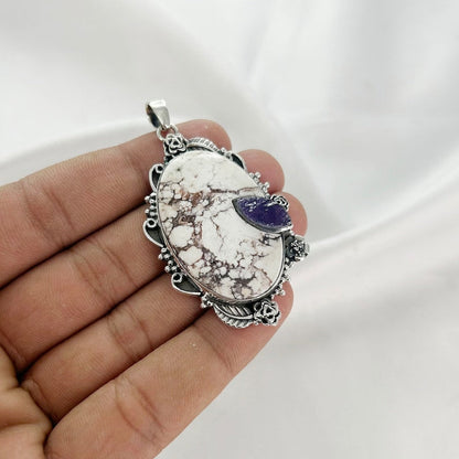 Wild Horse Gemstone 925 Sterling Silver Boho Pendant Pendant Gift For Women