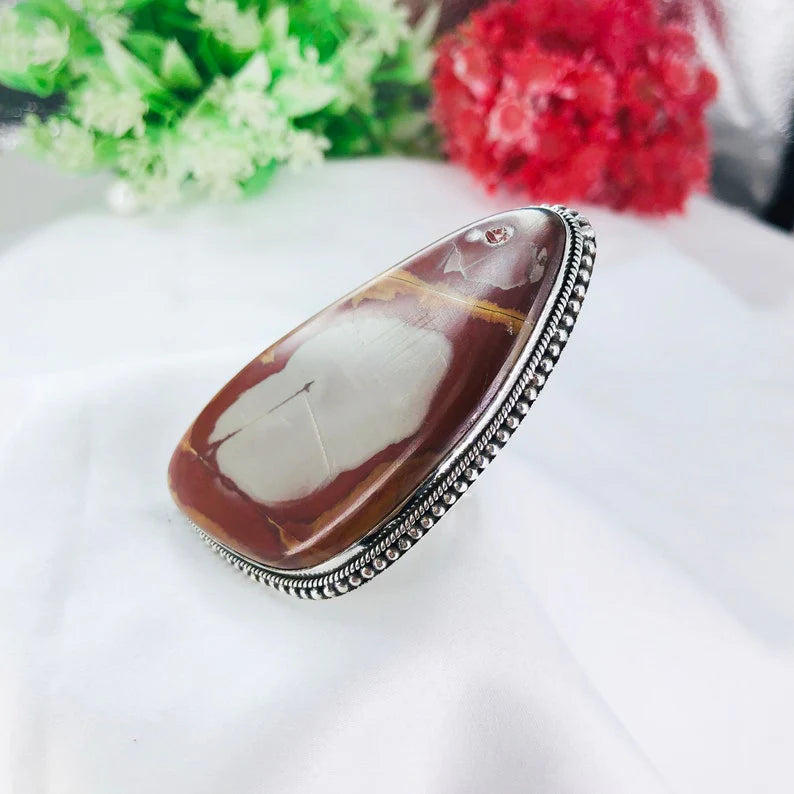 925 Sterling Silver Noreena Jasper Gemstone Bohemian Statement Ring Gift For Her