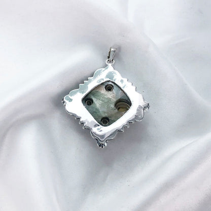 925 Sterling Silver Unique Vessonite Gemstone Pendant Gift For Her