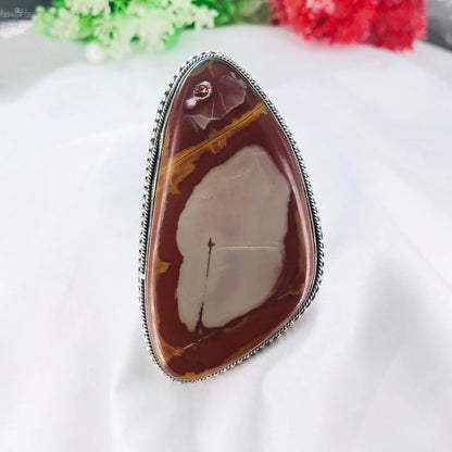 925 Sterling Silver Noreena Jasper Gemstone Bohemian Statement Ring Gift For Her