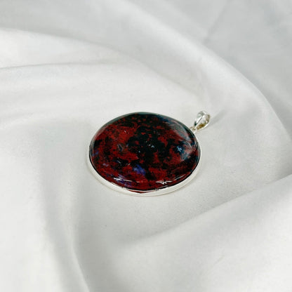 925 Sterling Silver Bloodstone Pendant Jewelry Gift For Her