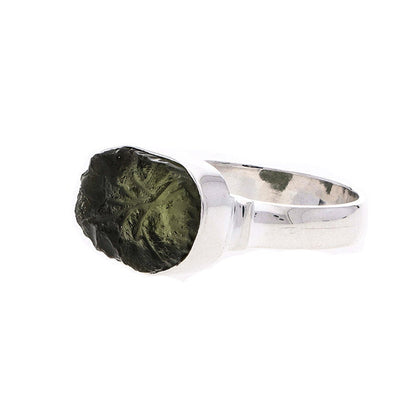 925 Sterling Silver Czech Republic Moldavite Ring For Her