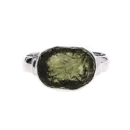 925 Sterling Silver Czech Republic Moldavite Ring For Her